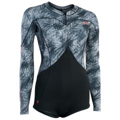ION Amaze Hot Shorty 1.5 LS Front Zip Neoprenanzug 2024-black-flowers-50/M
