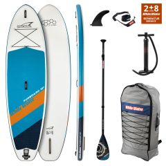 SET White Water FUNBOARD 10'2" x 33" x 5" mit Carbon 65% Paddle
