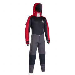 ION Fuse Drysuit 4/3 Back-Zip Neoprenanzug black/red 2023