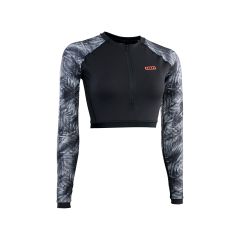 ION Shorty Rashguard LS Damen black flowers 2023