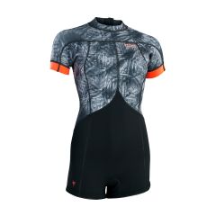 ION Amaze Shorty 2.5 SS Back Zip Neoprenanzug black flowers 2023