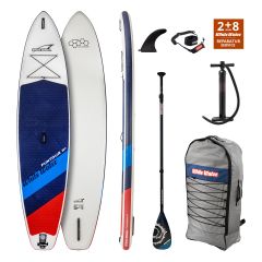 SET White Water FUNTOUR 11'4" x 32" x 6" mit Carbon 65% Paddel