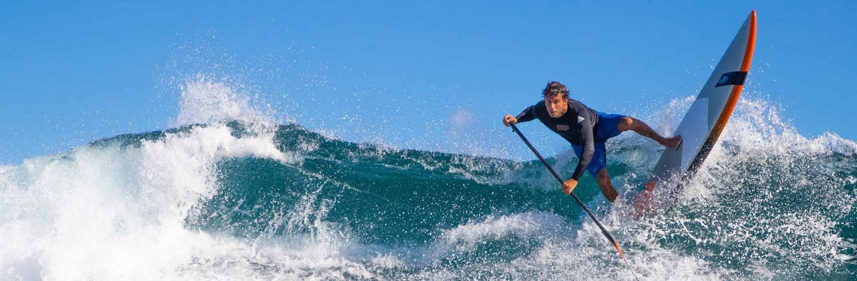 SUP Surfing in Action SUP Surfing in Action